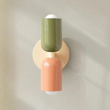 Contemporary Clear Dual Shade Wall Light