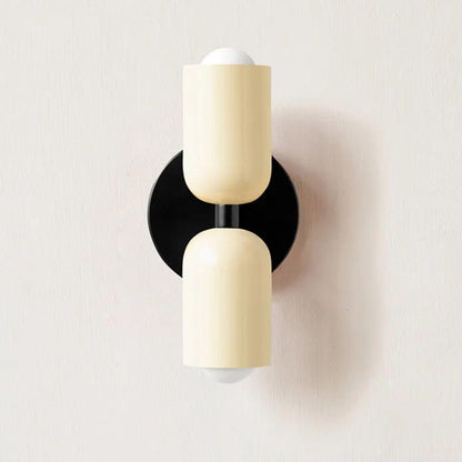 Contemporary Clear Dual Shade Wall Light