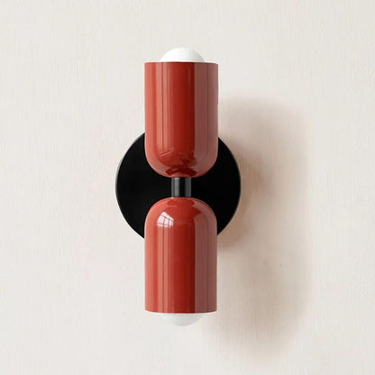 Contemporary Clear Dual Shade Wall Light