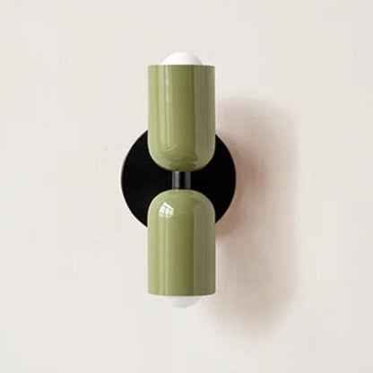 Contemporary Clear Dual Shade Wall Light