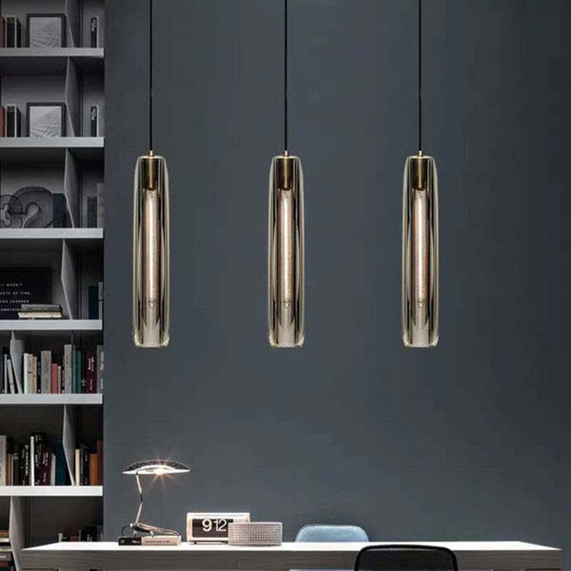 Sleek Glass Pendant Ceiling Light Fixture
