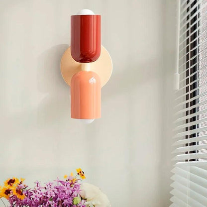 Contemporary Clear Dual Shade Wall Light
