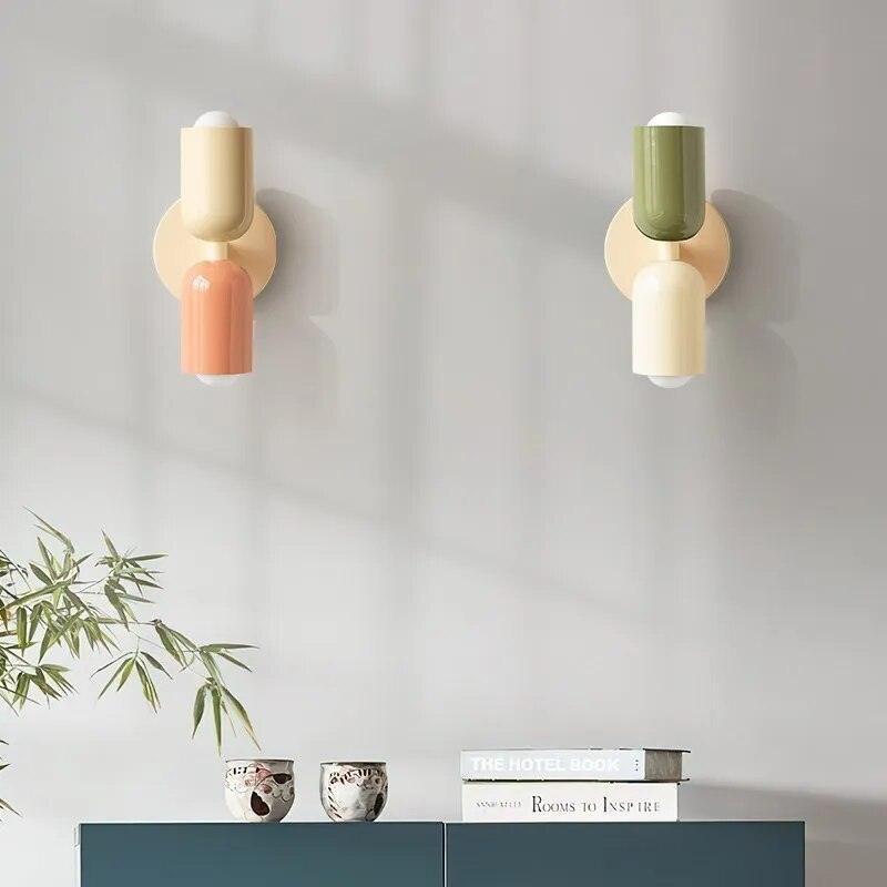 Contemporary Clear Dual Shade Wall Light