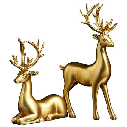 Lovely Pair Deer Ornament Figurines