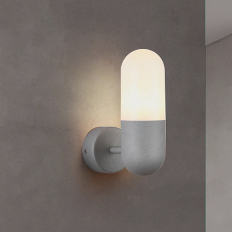 Modern Metal Wall Lamp Black White Gray