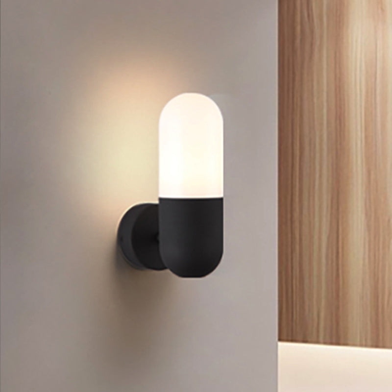 Modern Metal Wall Lamp Black White Gray