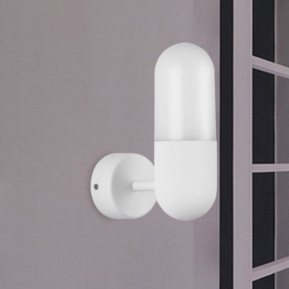 Modern Metal Wall Lamp Black White Gray