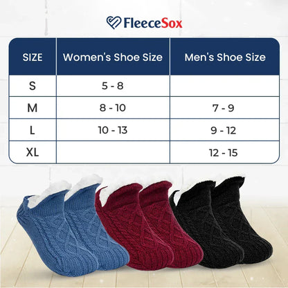 Warm Fleece Cozy Grip Socks Slippers