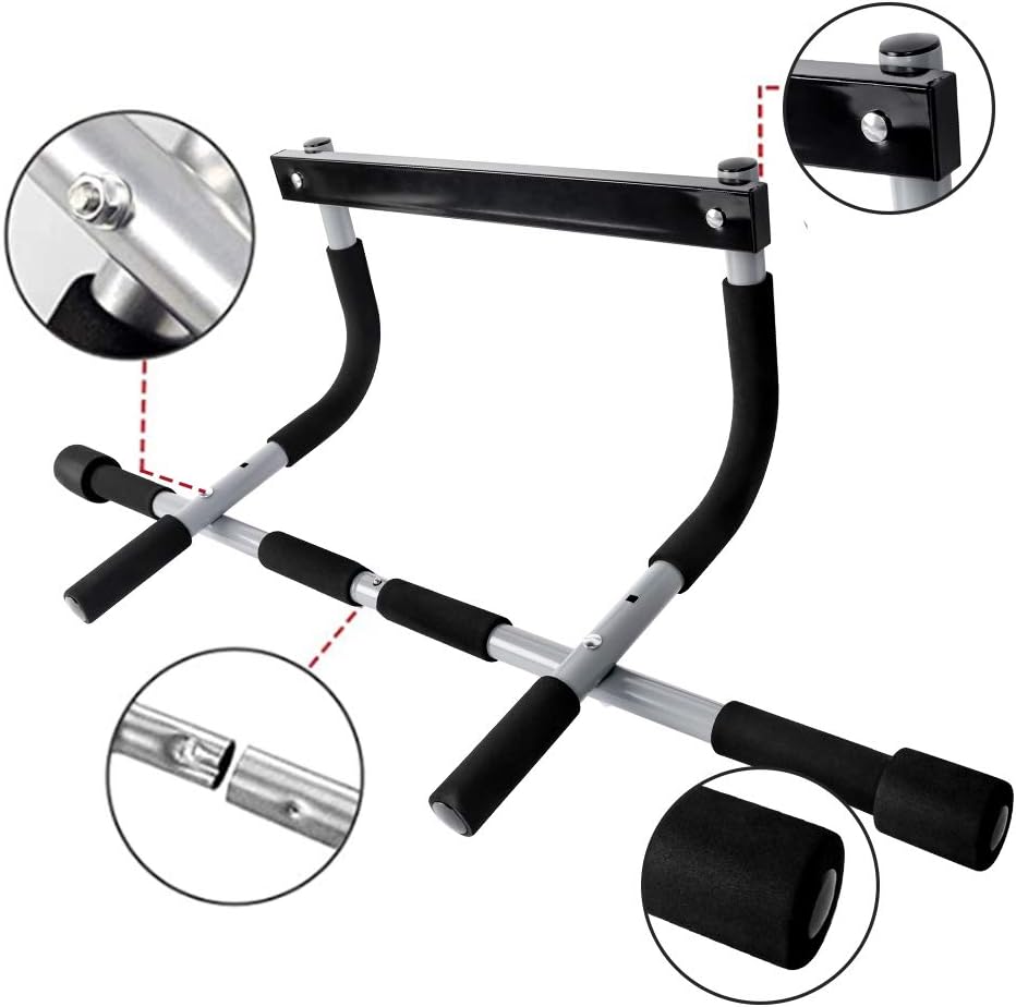 Strong Home Pull Up Bar | Durable Steel Frame, Multi Grip