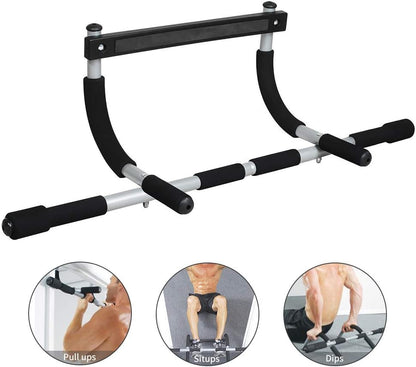 Strong Home Pull Up Bar | Durable Steel Frame, Multi Grip