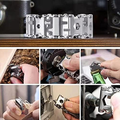 Tactical 29-in-1 Metal Survival Tool Watch Bracelet