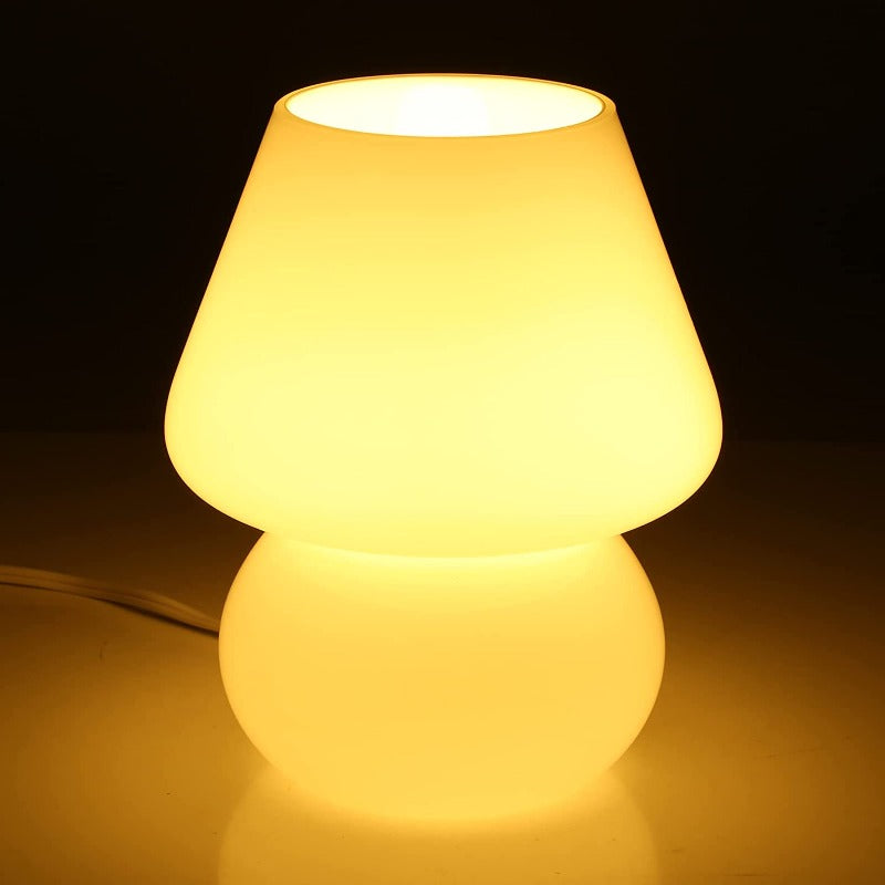 Elegant Glass Table Lamp Mushroom Shape - Cofik