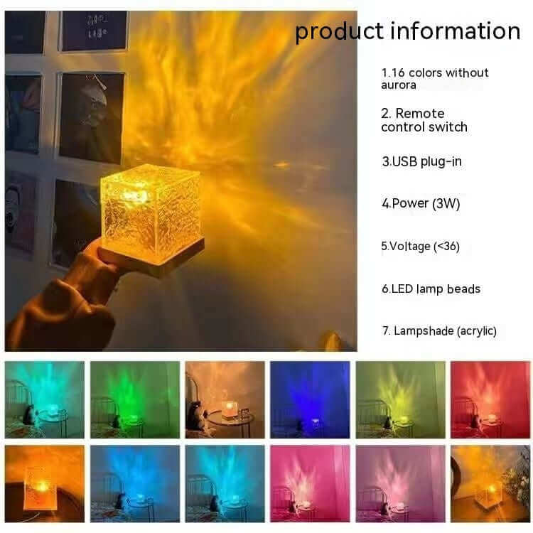 Colorful USB LED Water Wave Night Lamp