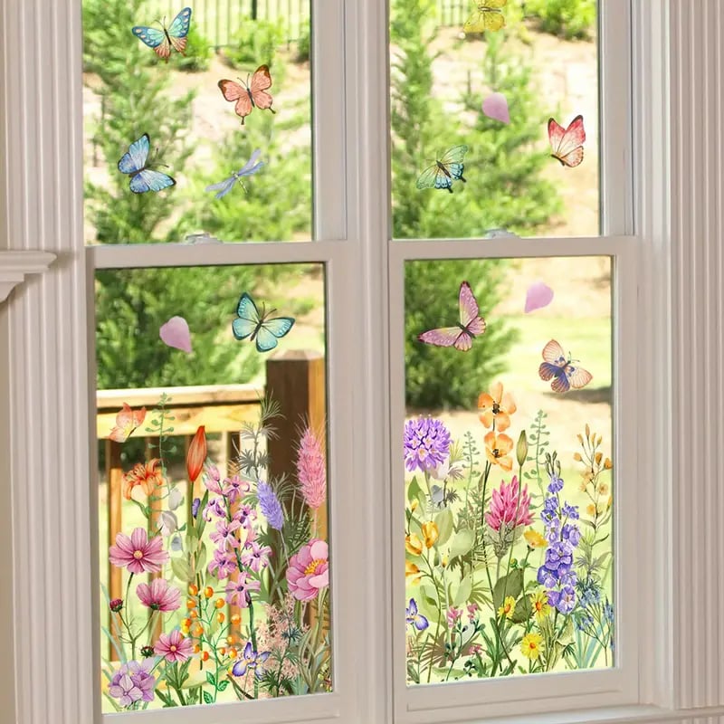Vibrant Flower Vinyl Window Decal