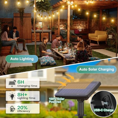 Solar Powered Fairy String Lights with Remote Control