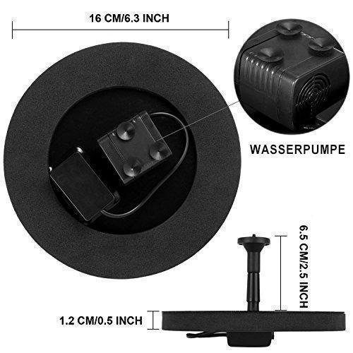 Solar Powered Fountain Pump for Garden and Pond Decor