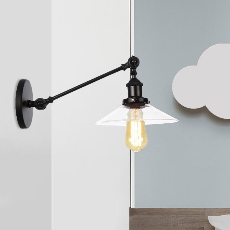 Classic 1 Light Wall Lamp with Glass Shade