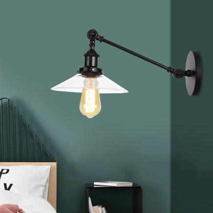 Classic 1 Light Wall Lamp with Glass Shade