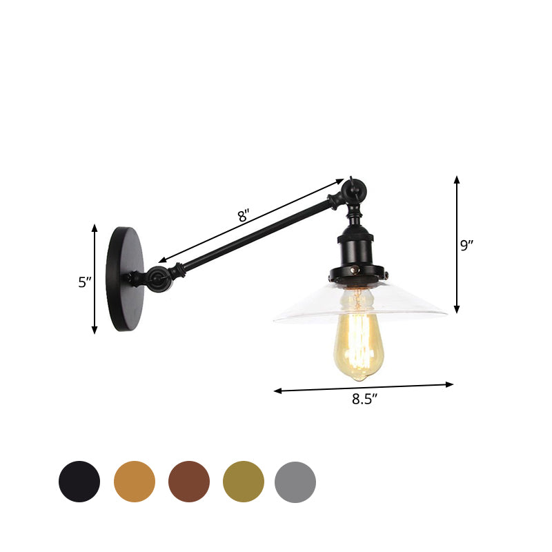Classic 1 Light Wall Lamp with Glass Shade