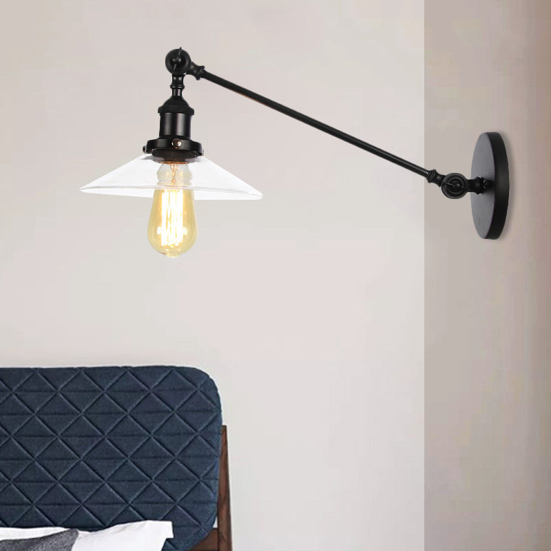 Classic 1 Light Wall Lamp with Glass Shade