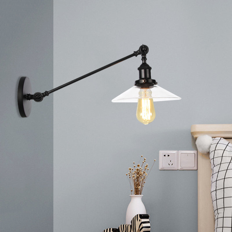 Classic 1 Light Wall Lamp with Glass Shade