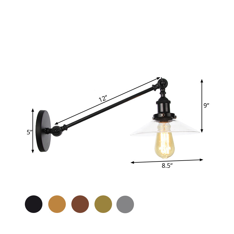 Classic 1 Light Wall Lamp with Glass Shade