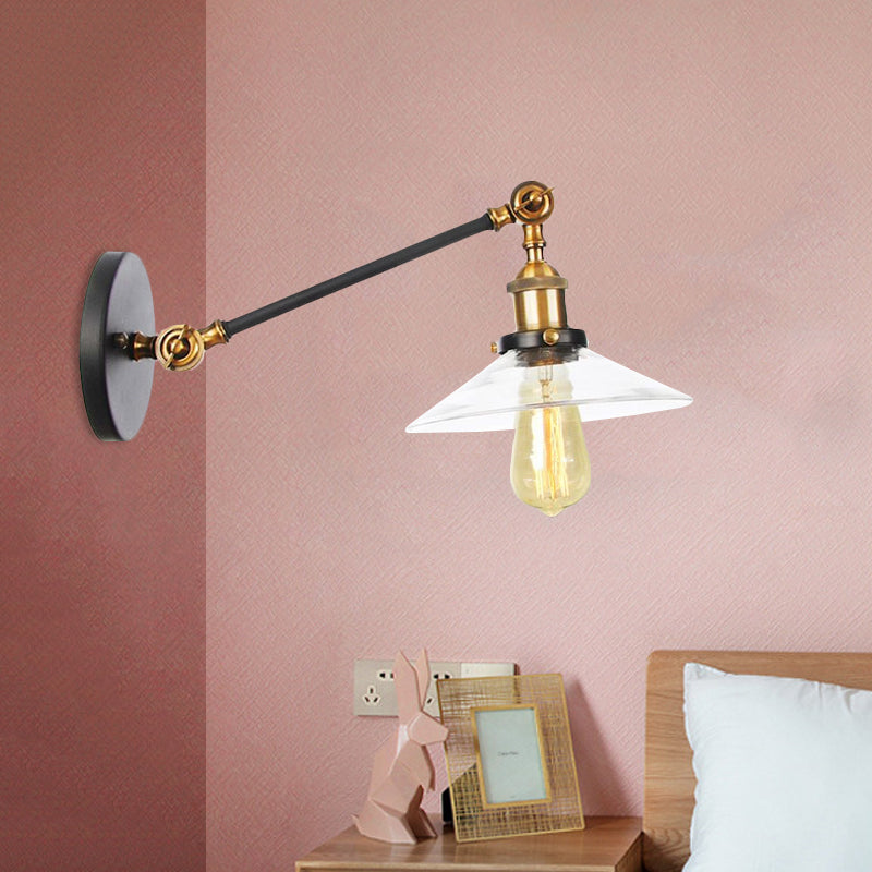 Classic 1 Light Wall Lamp with Glass Shade
