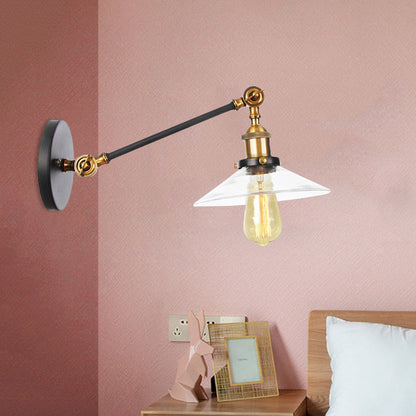 Classic 1 Light Wall Lamp with Glass Shade