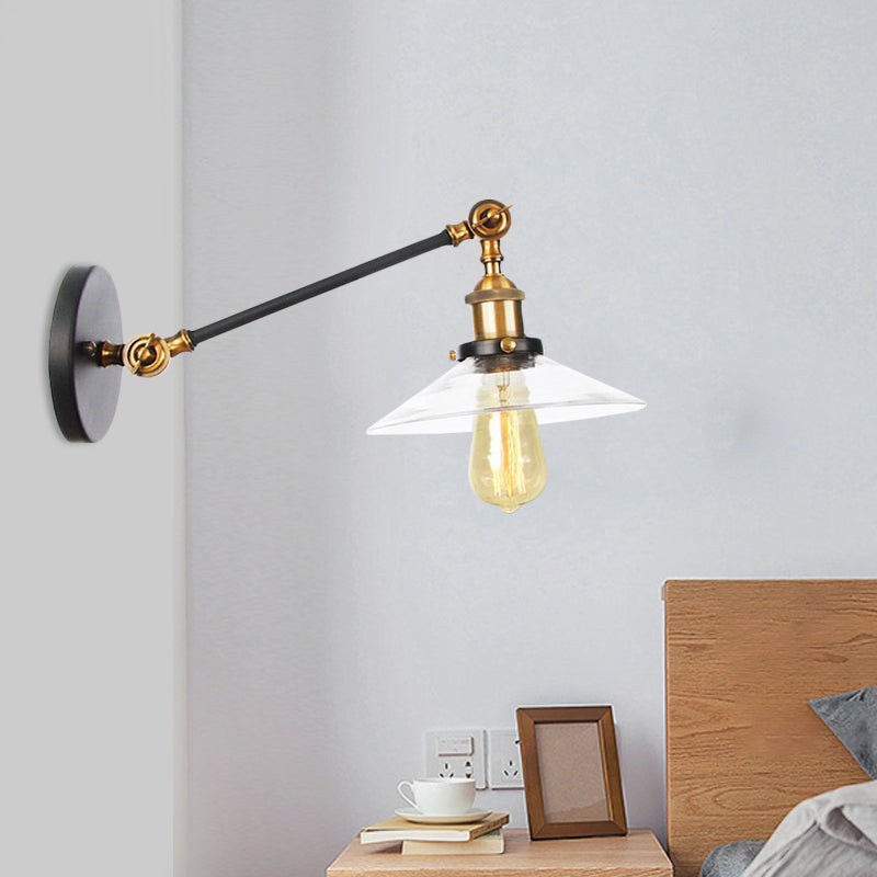 Classic 1 Light Wall Lamp with Glass Shade