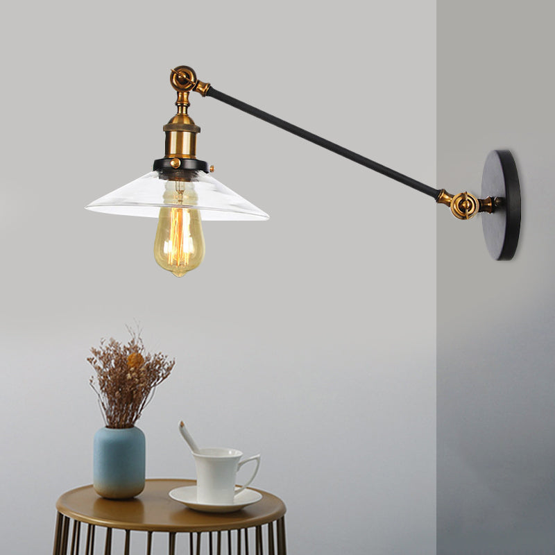 Classic 1 Light Wall Lamp with Glass Shade