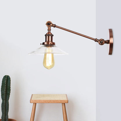 Classic 1 Light Wall Lamp with Glass Shade