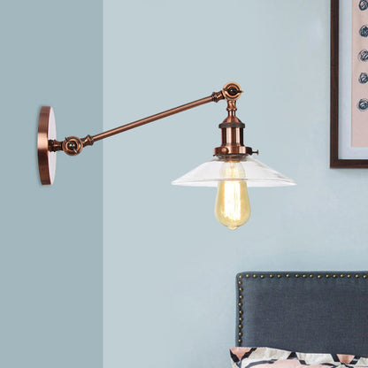 Classic 1 Light Wall Lamp with Glass Shade
