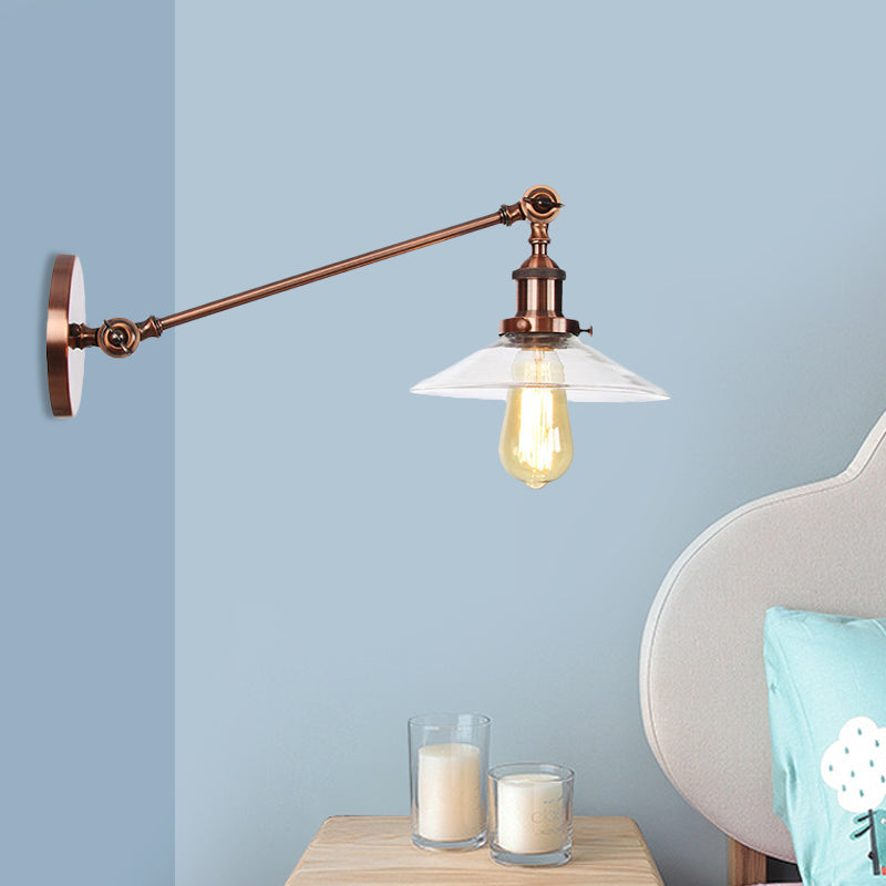 Classic 1 Light Wall Lamp with Glass Shade