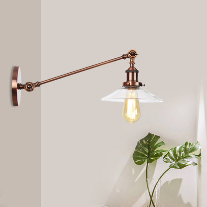 Classic 1 Light Wall Lamp with Glass Shade