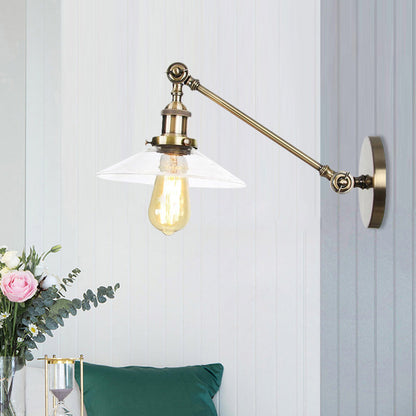 Classic 1 Light Wall Lamp with Glass Shade
