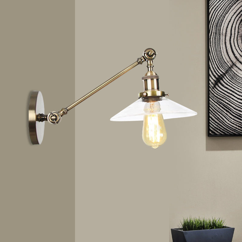 Classic 1 Light Wall Lamp with Glass Shade