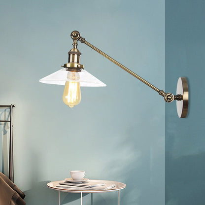 Classic 1 Light Wall Lamp with Glass Shade