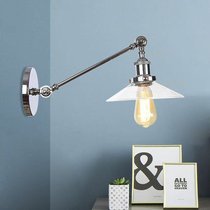 Classic 1 Light Wall Lamp with Glass Shade