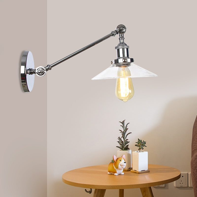Classic 1 Light Wall Lamp with Glass Shade