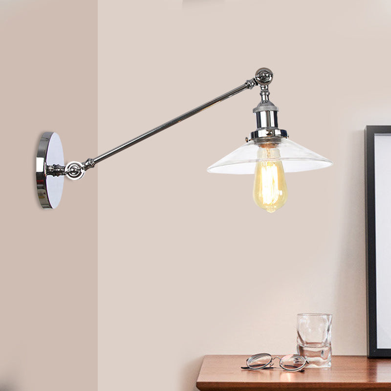 Classic 1 Light Wall Lamp with Glass Shade