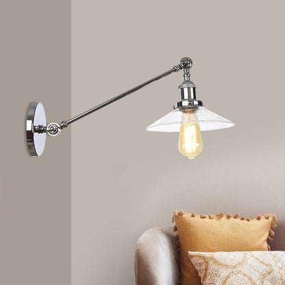 Classic 1 Light Wall Lamp with Glass Shade