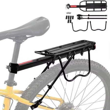 Fast-Release Metal Bicycle Rear Carrier with Reflector Plate - Cofik
