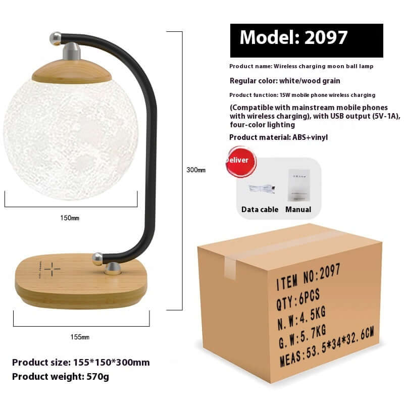 Compact Smart LED Bedside Table Lamp with Wireless Charging - Cofik