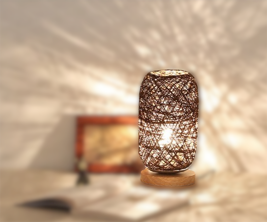 Natural Woven Table Lamp – Chic Home Decor