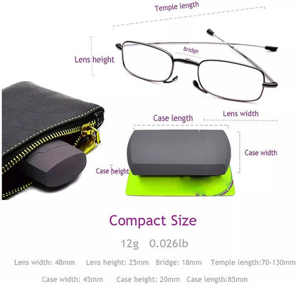 Portable Travel Reading Glasses Set