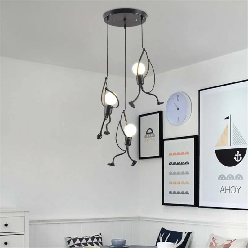 Sleek Chrome Hanging Ceiling Lamp