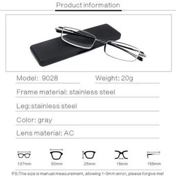 Portable Unisex Travel Reading Glasses