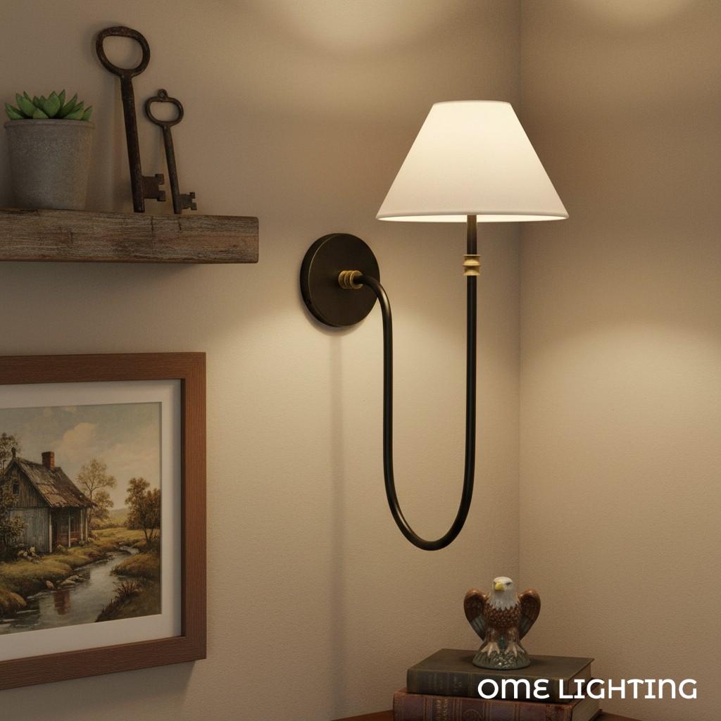 Modern Fabric Shade Wall Lamp