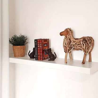 Classic Cat - Distressed Metal Book Ends for Home Decor