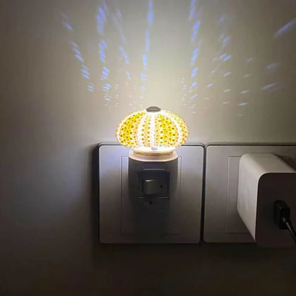 Rustic Coastal Shell Table Lamp